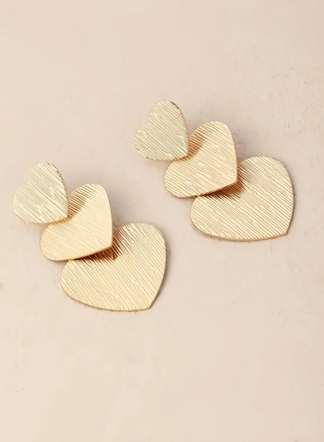 تايك تو أقراط متدلية على شكل قلب مزخرف