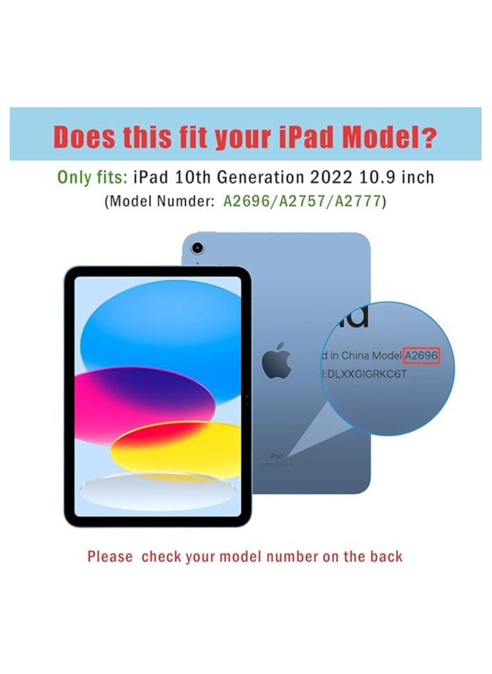 erorex 2 Pack Screen Protector for iPad 10th Generation + 2 Pack Camera Lens Protector Matching iPad Colors, Tempered Glass Film for iPad 10 10.9 2022 -Blue  - Image 2