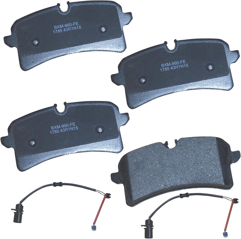 Bendix Premium SBM1785 Semi-Metallic Rear Brake Pads for Audi A8 Quattro 2015, RS7 2015, RS7 2018-2017, S8 2018-2017, Porsche Macan 2018-2015, Macan 2020, Macan 2023-2022 - Image 1