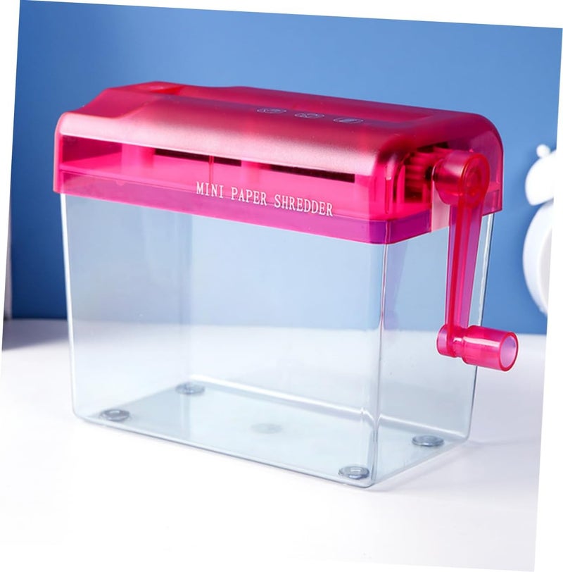Manual Small Office Shredder Plastic Metal Construction Lightweight Portable for Home School Document Crosscut Shredding Bank Statements Bills Envelopes - Image 4