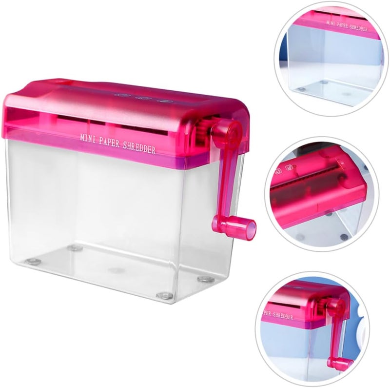 Manual Small Office Shredder Plastic Metal Construction Lightweight Portable for Home School Document Crosscut Shredding Bank Statements Bills Envelopes - Image 5