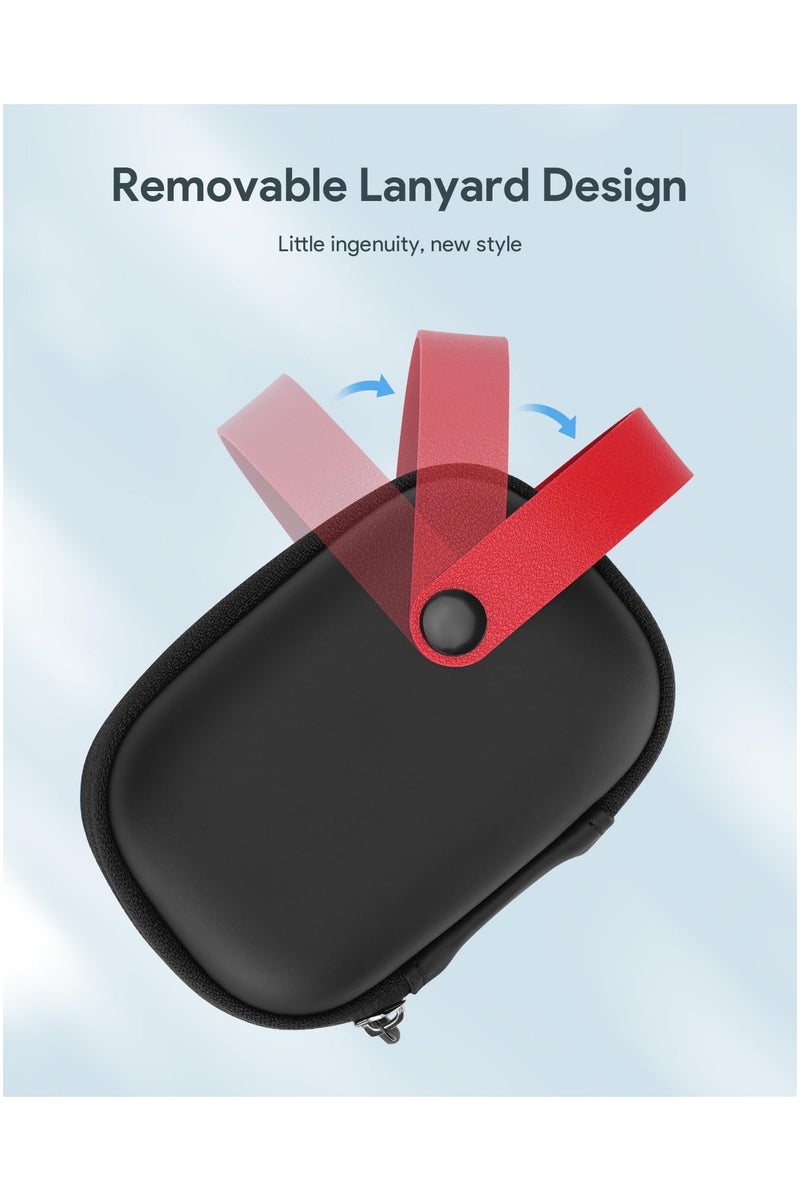 فلوشرينيك حقيبة كاميرا رقمية، حقيبة لطيفة محمولة لتخزين بطاقة SD للسفر، حقيبة لطيفة محمولة لتخزين بطاقة SD للسفر، مناسبة لـ CAMKORY DC403 FHD 1080P/KODAK PIXPRO FZ55/ FZ45/ STUOGYUM DC402-AF - Image 3