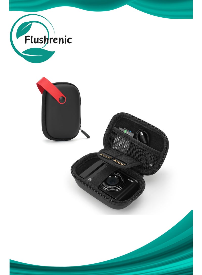 فلوشرينيك حقيبة كاميرا رقمية، حقيبة لطيفة محمولة لتخزين بطاقة SD للسفر، حقيبة لطيفة محمولة لتخزين بطاقة SD للسفر، مناسبة لـ CAMKORY DC403 FHD 1080P/KODAK PIXPRO FZ55/ FZ45/ STUOGYUM DC402-AF - Image 1