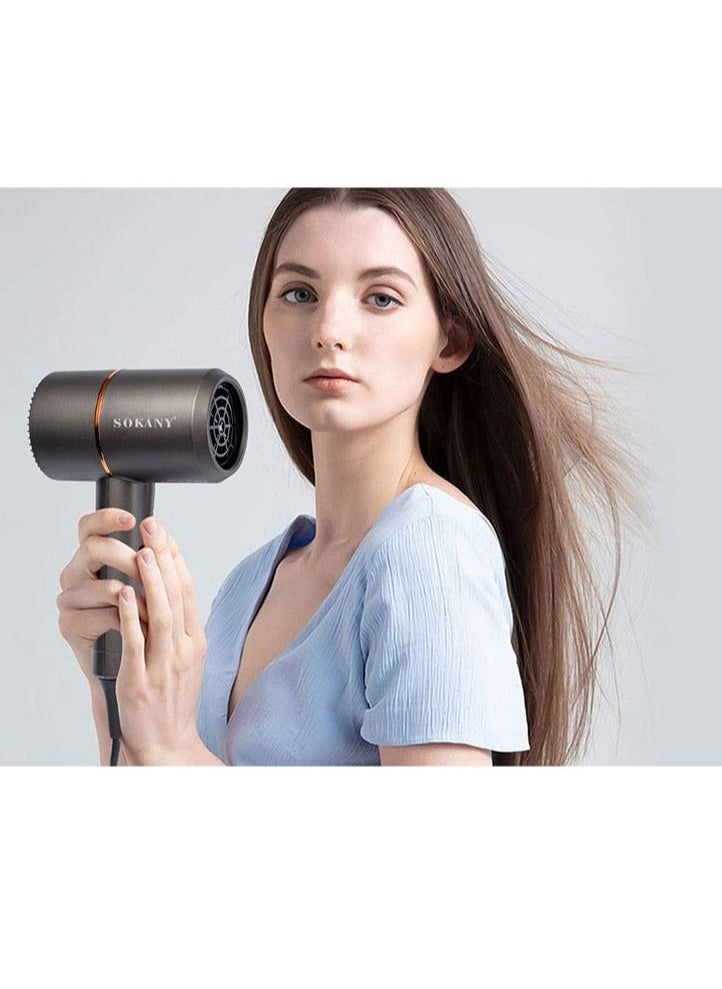 sokany - Electric Professional Hair Dryer Salon With Nozzle Ionic Secador Portable Blow Drier Hairstyles And Tools Drying Machine 1200W - Image 1