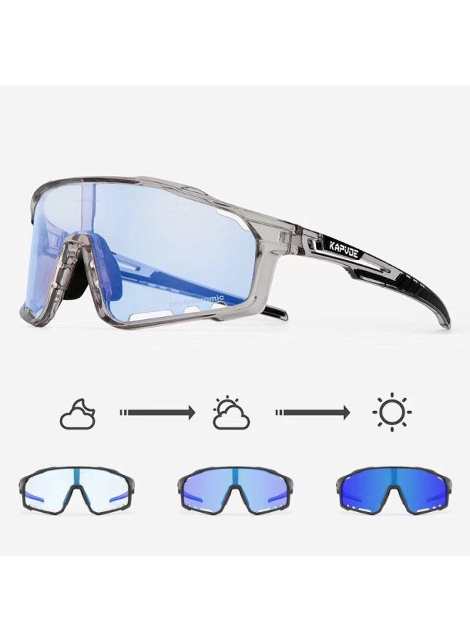 New Photochromic Riding Glasses Professional Men's And Women's Outdoor Sports Day And Night Dual-use Windproof Goggles