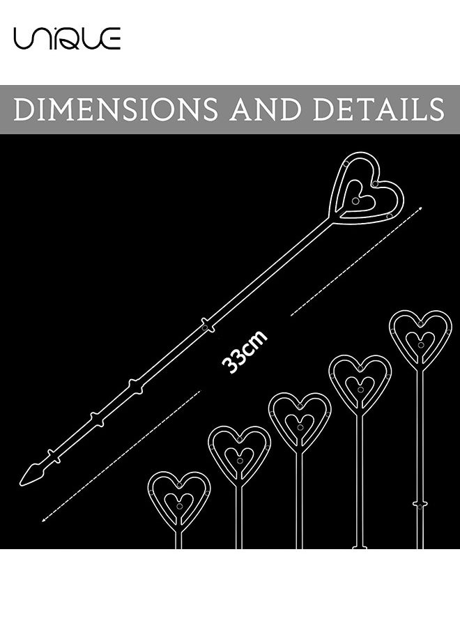 Unique 80 Pcs Plastic Floral Pick Card Holder, Transparent Heart Shape Straight Head Flower Pick Business Card Holder for Wedding Birthday Party Gift Cards Photos Bouquet Arrangement Home Decor  - Image 2