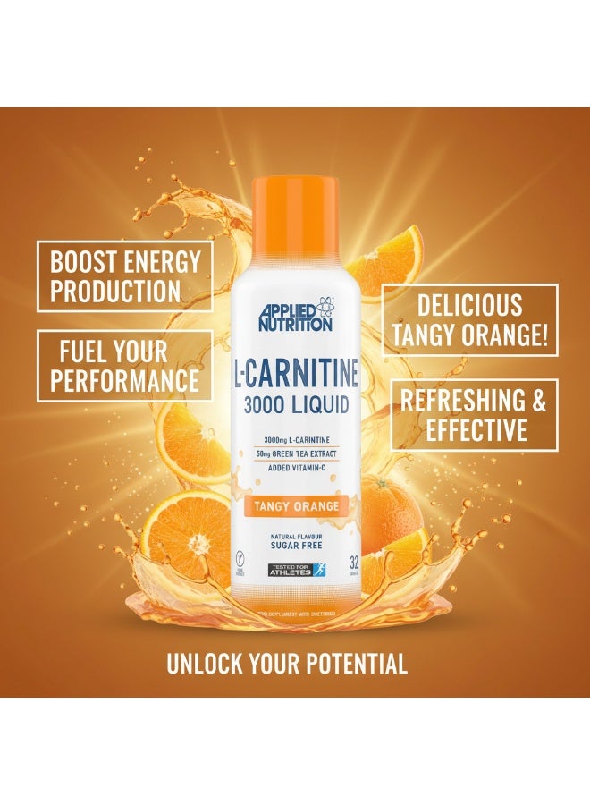 Applied Nutrition L-Carnitine 3000G Liquid With Tangy Orange Flavor -32 Servings-480Ml - Image 3