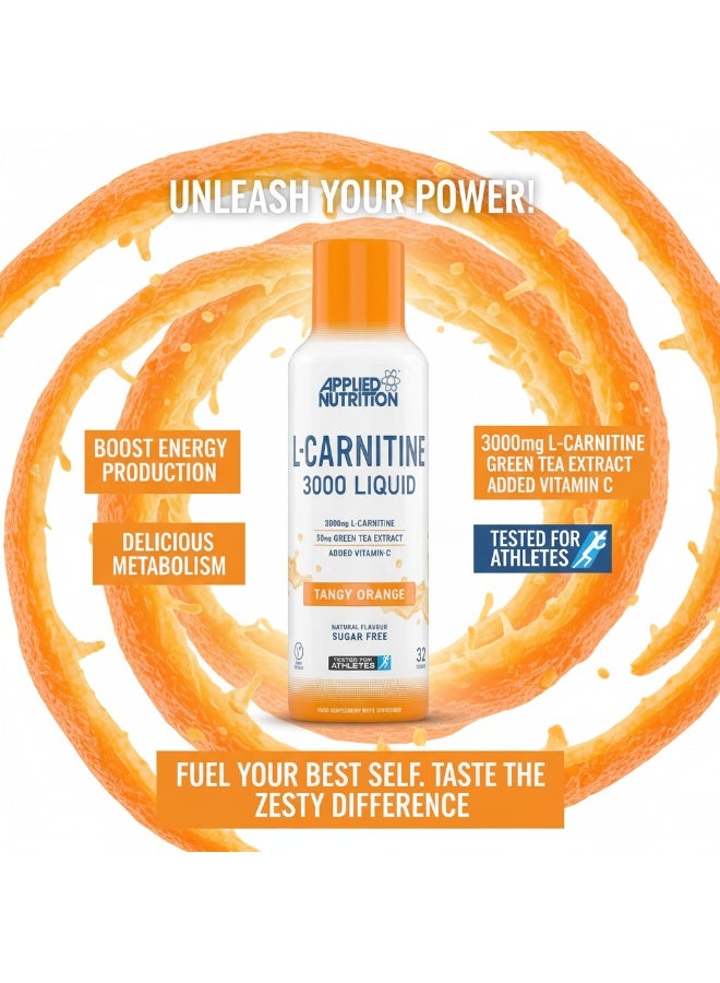 Applied Nutrition L-Carnitine 3000G Liquid With Tangy Orange Flavor -32 Servings-480Ml - Image 4