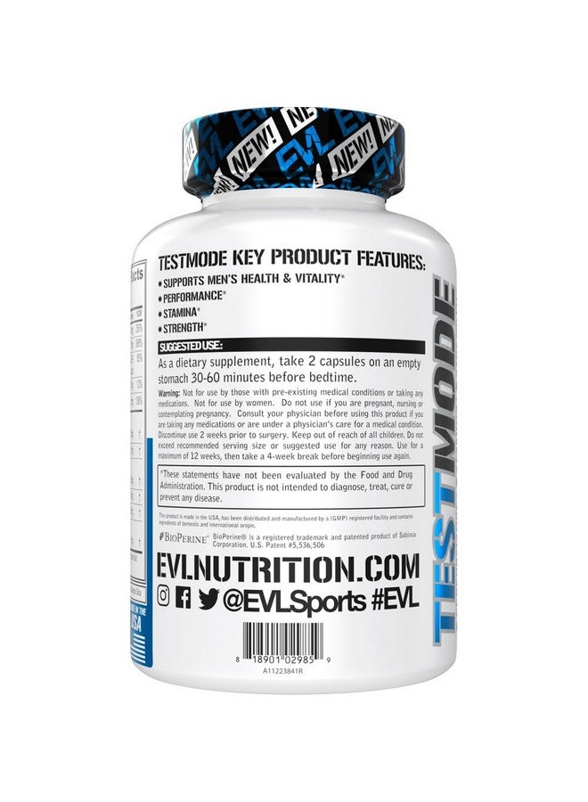 Evlution Nutrition TestMode - Complete Testosterone Support - Testosterone Supplement for Men - Supports Men’s Health & Vitality - Performance, Stamina & Strength - 50 Servings - 100 Veggie Capsules - Image 3