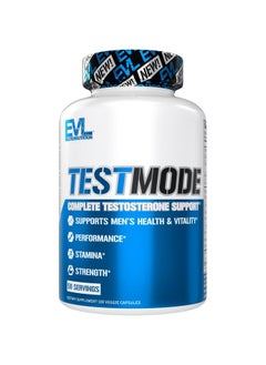 Evlution Evlution Nutrition TestMode - Complete Testosterone Support - Testosterone Supplement for Men - Supports Men’s Health & Vitality - Performance, Stamina & Strength - 50 Servings - 100 Veggie Capsules  - Image 1