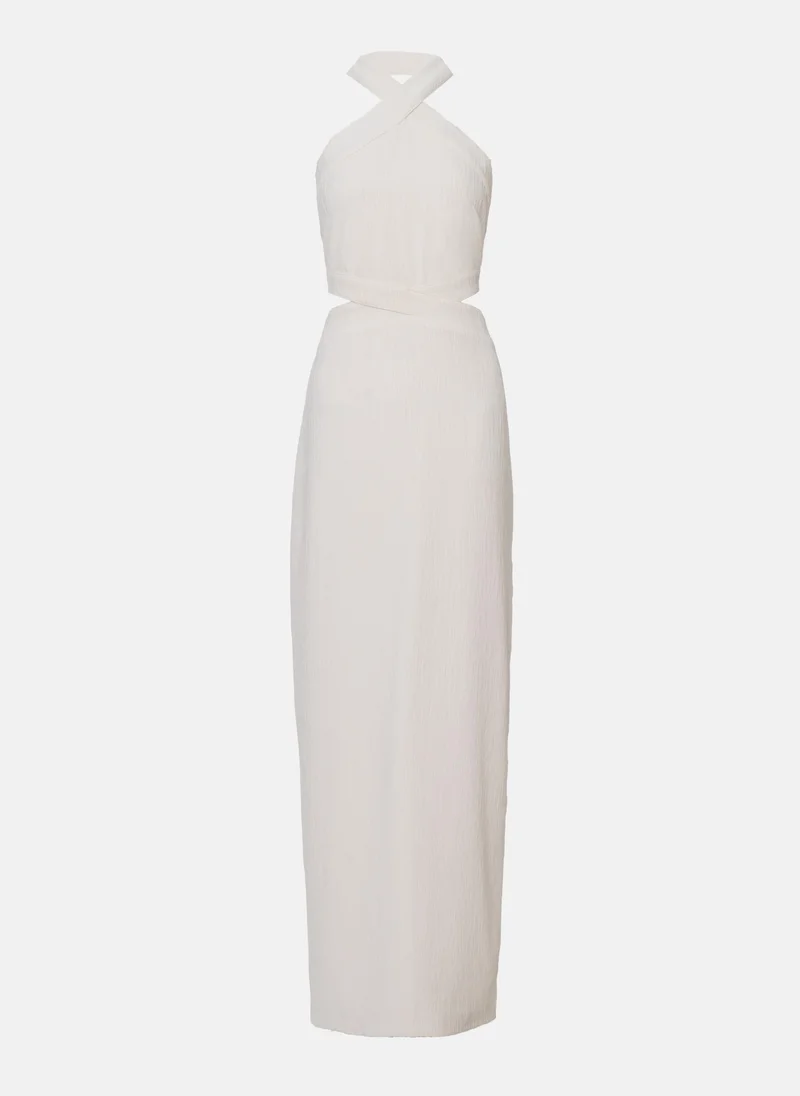 Lichi Halterneck cutout slim maxi dress