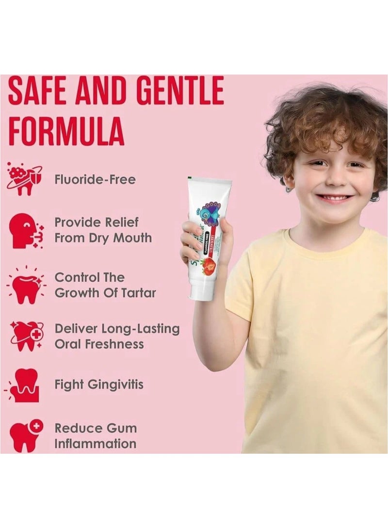 سبرين جين سبرينجين الطبيعي معجون أسنان الفراولة للأطفال خالٍ من الفلورايد - 100 جرام (تقييم واحد) - Image 4