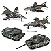 Crelloci 5 Pack Die Cast Fighter Jet Tank Toy Pull Back Army Toys Vehicle Set Camouflage Bomber Airplane Tank Vehicles Military Air Force Playset for Kids Toddlers Boys Age 3 B - Image 2