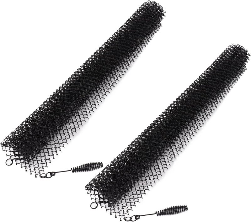 Fireplace Mesh Screen Curtain 2 Wide Panels Hanging Replacement Screens for Home Wood Burning Fireplace Black, Safety Stainless Steel Easy Installation(24 * 18in) - Image 5