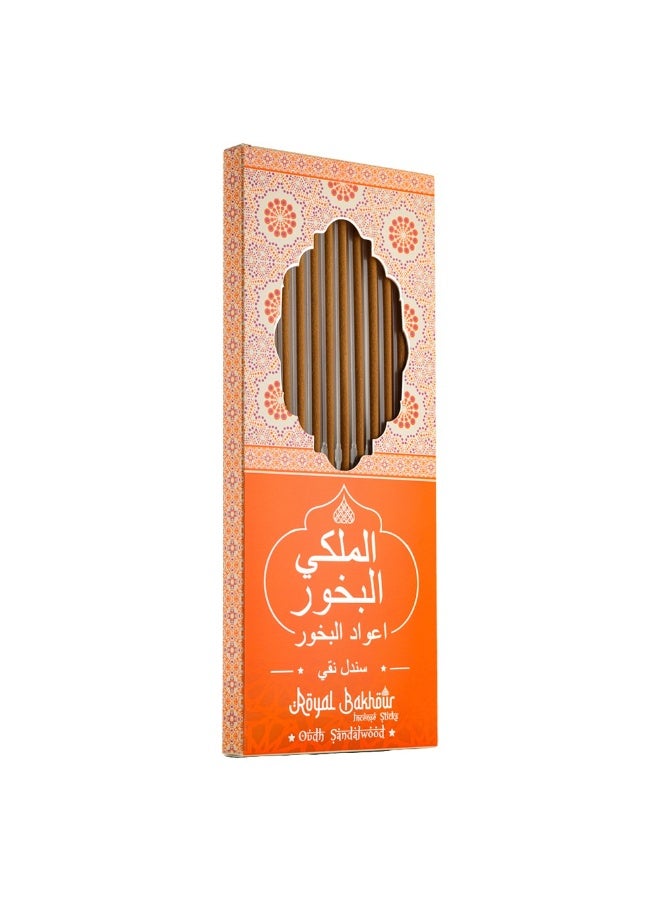 Royal Bakhour Premium Incense Sticks – Luxury Oud Fragrance Incense – Long Lasting Bakhour Aroma Sticks for Relaxation, Meditation & Air Freshening, 12 Sticks - Oudh Sandalwood - Image 1