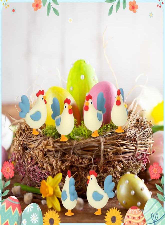 GGSTDDUP 50 Pcs Mini Chickens Toy Figures, Miniature Chicken Figurine, Tiny Chickens to Hide, Farm Animals Ornament, PVC, Easter Party Favors - Image 4
