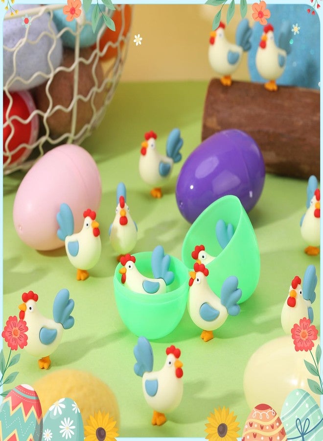 GGSTDDUP 50 Pcs Mini Chickens Toy Figures, Miniature Chicken Figurine, Tiny Chickens to Hide, Farm Animals Ornament, PVC, Easter Party Favors - Image 5