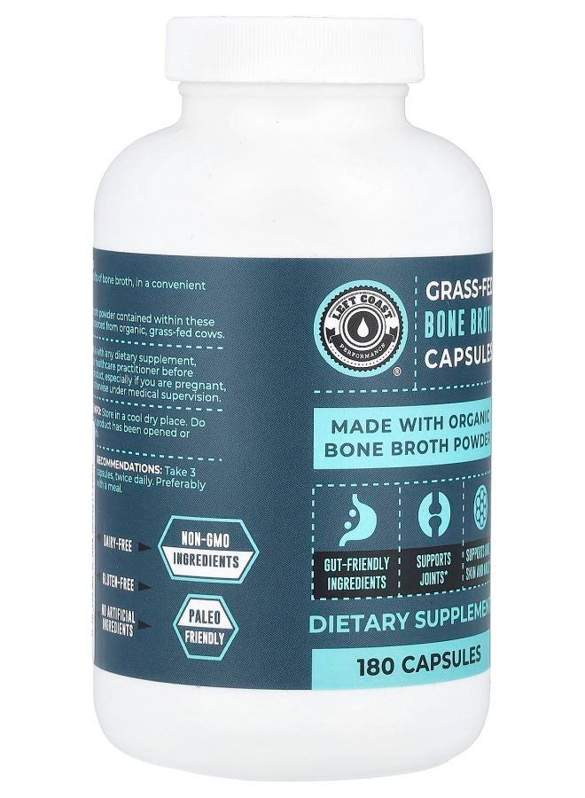 Left Coast Performance Grass-Fed Bone Broth 180 Capsules - Image 2