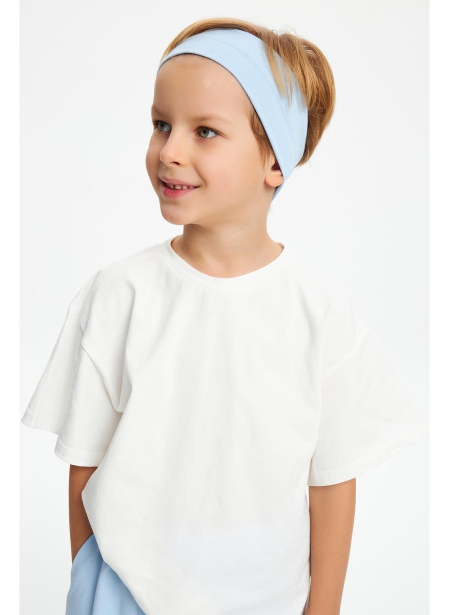 Babygiz Baby Blue Men's Cotton Combed Non-Slip Anti-Sweat Flexible Hair Band  - Image 1