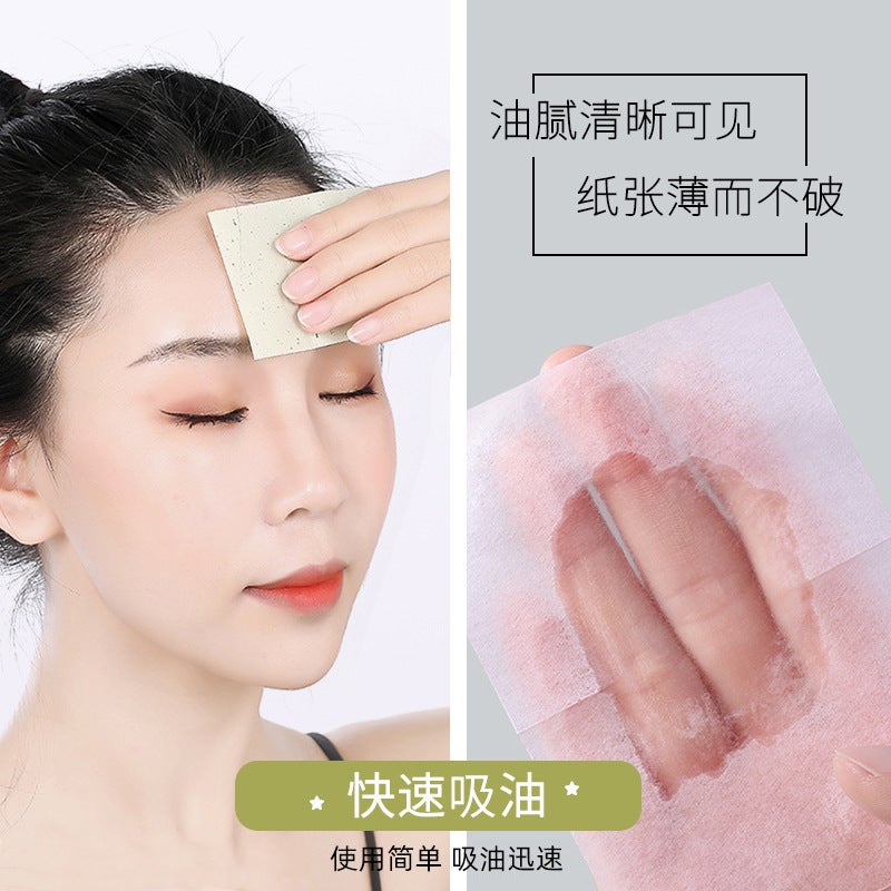 Facial Oil-Absorbing Paper Summer Refreshing Oil-Removing Portable Extraction Plant Fragrance Oil-Absorbing Paper 100-Piece Cosmetic Tool - Image 4