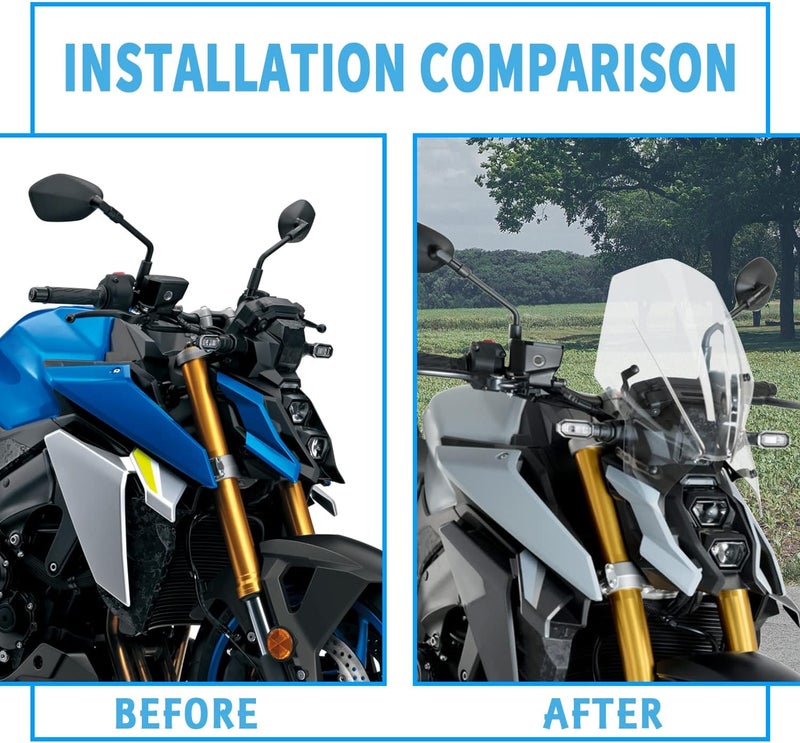 Lorababer Motorcycle Windshield for GSX-S1000/GSX-S950 - Image 5