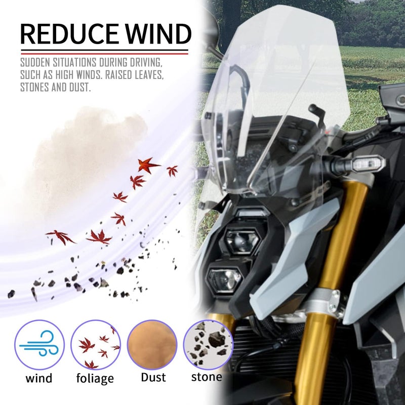 Lorababer Motorcycle Windshield for GSX-S1000/GSX-S950 - Image 4