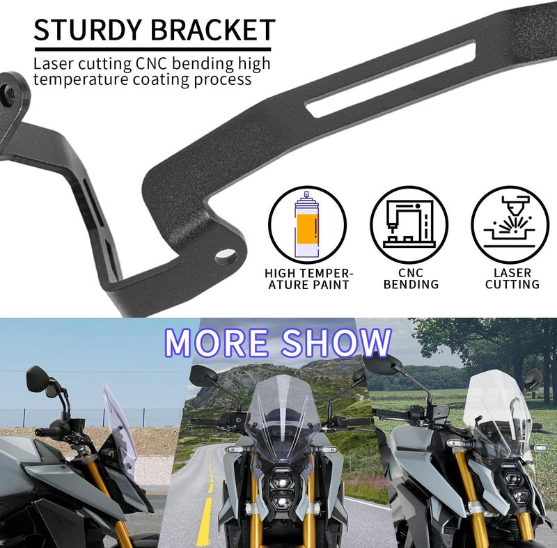 Lorababer Motorcycle Windshield for GSX-S1000/GSX-S950 - Image 3