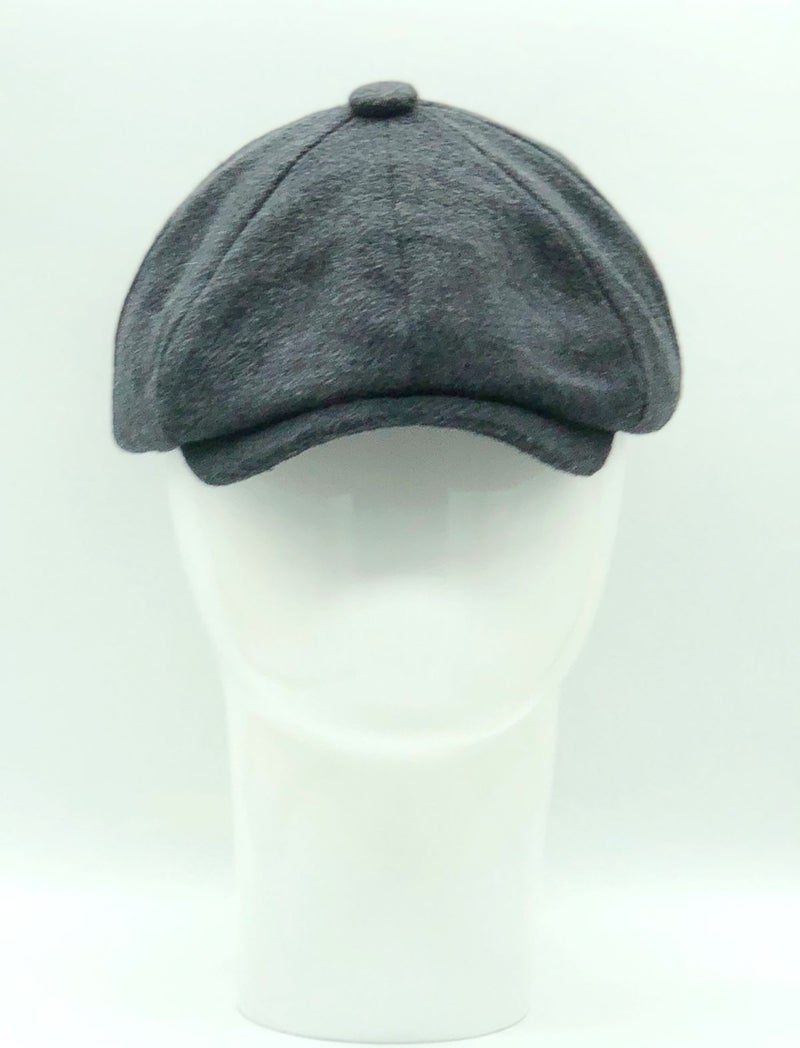 BE Hoope Winter Wool Anthracite Herringbone Patterned British Style 8-Piece Peaky Blinders Cap Hat  - Image 2