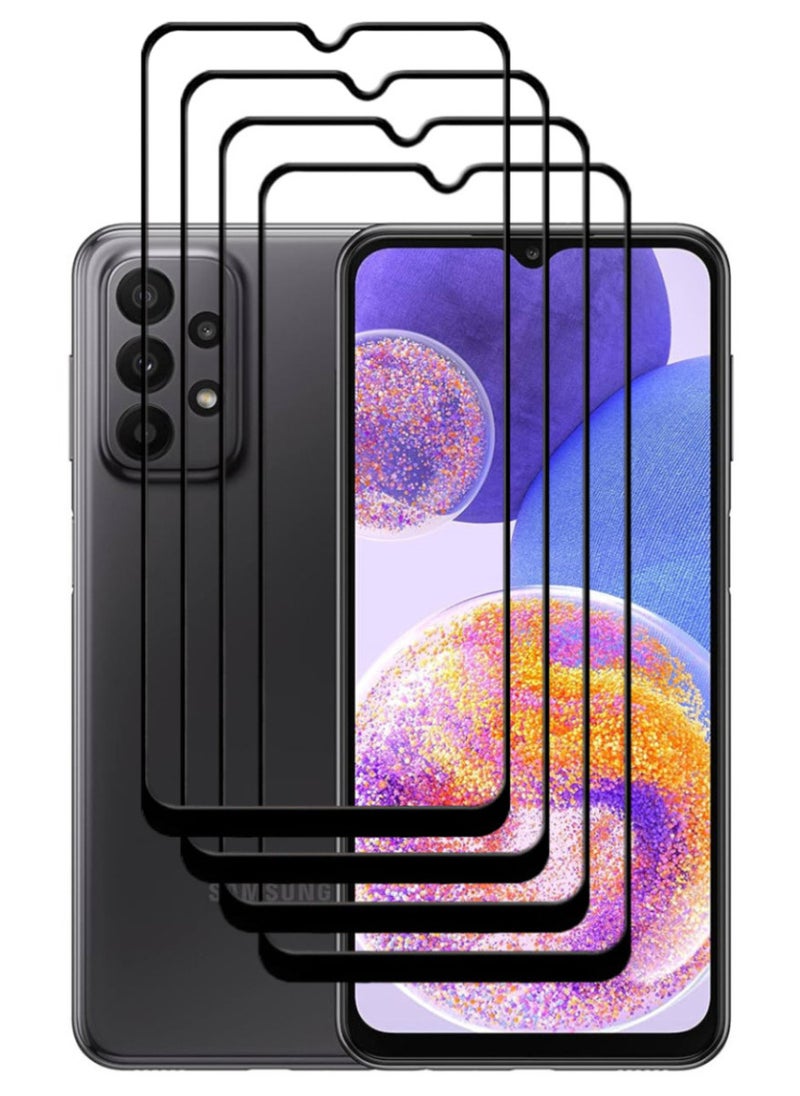 ACLIX 4 Pieces Antistatic ESD Dustproof Premium Quality High Definition Tempered Glass Screen Protector Designed For Samsung Galaxy A23 - Image 1