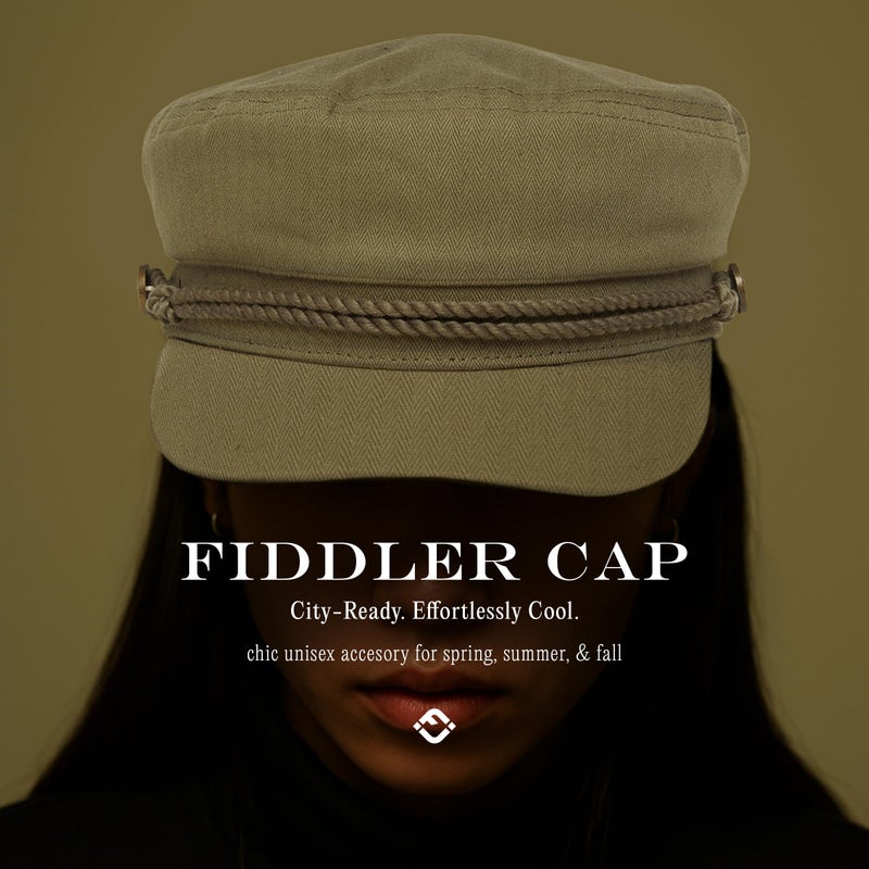 Funky Junque Cotton Newsboy Hat for Women â€“ Trendy Greek Fisherman Cap, Classic Baker Boy Newsies Hats, Stylish Lightweight Ladies Cap - Olive - Image 4
