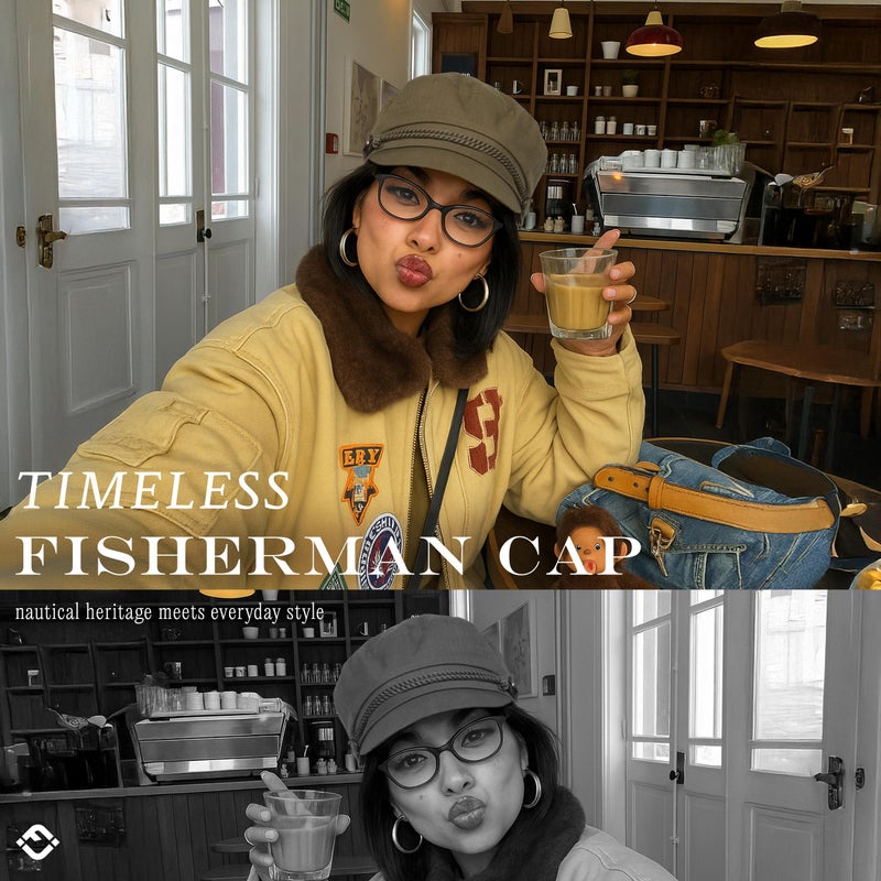 Funky Junque Cotton Newsboy Hat for Women â€“ Trendy Greek Fisherman Cap, Classic Baker Boy Newsies Hats, Stylish Lightweight Ladies Cap - Olive - Image 2