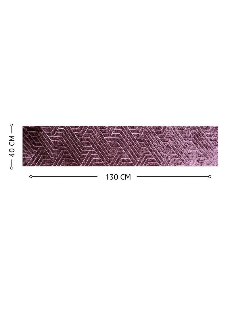 Intex Curtains House Nadia's design velvet linen rectangle Table Runner - heavy duty velvet fabric - suitable for reciption , living rooms and special ocassions - unique geometrical design - set of one piece - Image 4