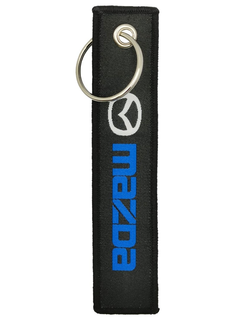 mazda Premium Fabric Strap Car Keychain, Mazda Logo Home Keychain - Image 3