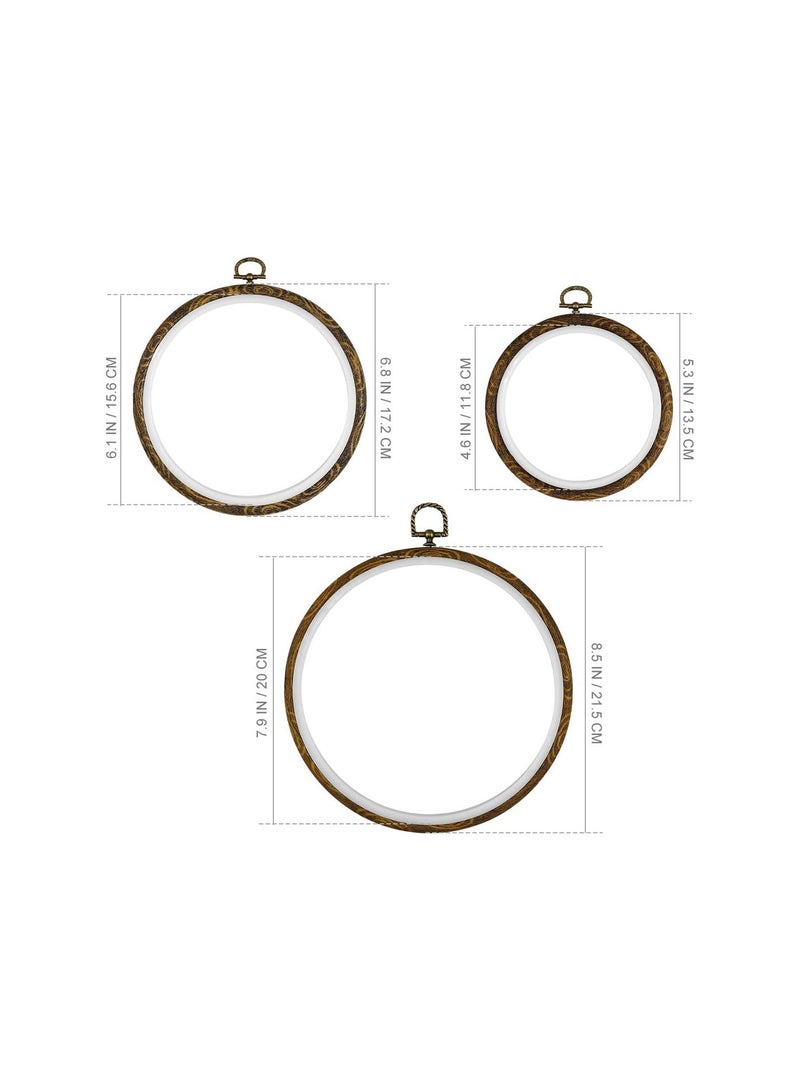 GGOOT Embroidery Hoop Ring Cross Stitch Hoop Crochet Circle Set Display Frame for Craft Handy Sewing 3Pcs  - Image 3
