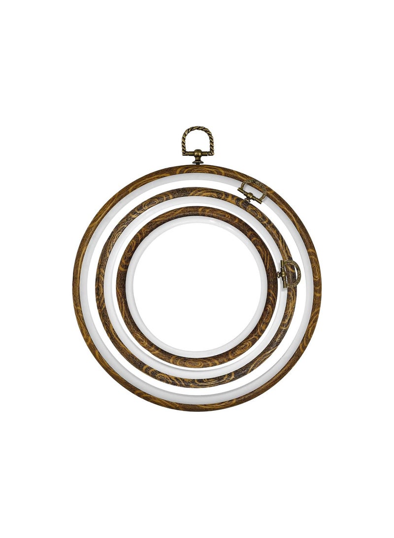 GGOOT Embroidery Hoop Ring Cross Stitch Hoop Crochet Circle Set Display Frame for Craft Handy Sewing 3Pcs  - Image 1