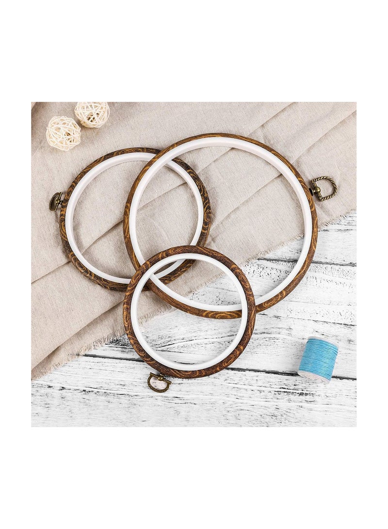 GGOOT Embroidery Hoop Ring Cross Stitch Hoop Crochet Circle Set Display Frame for Craft Handy Sewing 3Pcs  - Image 4