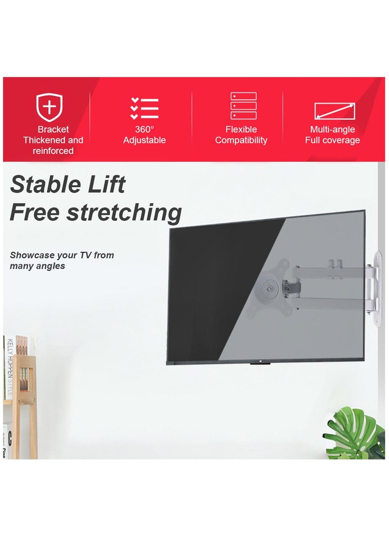 FlashHawk Rotating Retractable Monitor Wall Mount,Suitable for 10-27 inch Screens, 15Kg Load-bearing  - Image 2