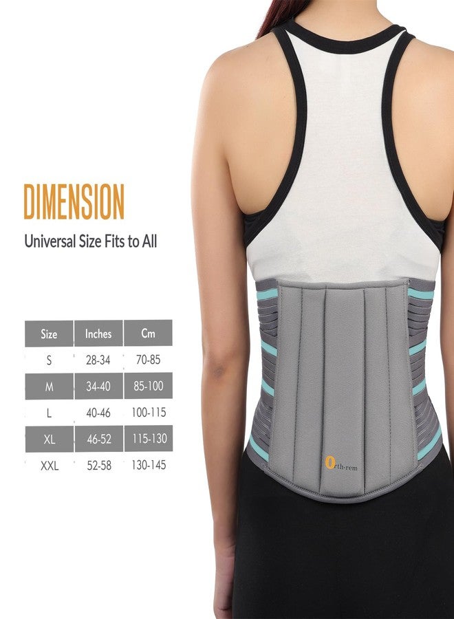 Orth-rem Lumbo Sacral Belt, Back Support Brace for Men & Women | Lower Back Pain Relief Belt | Adjustable Lumbar Support for Posture, Injury Recovery & Everyday Use (Grey, L) - Image 3