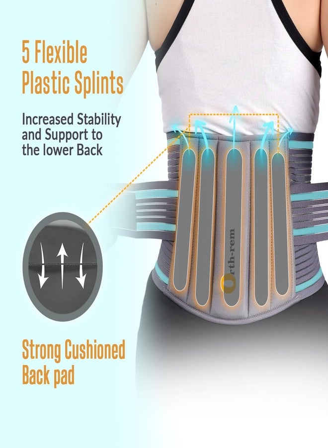 Orth-rem Lumbo Sacral Belt, Back Support Brace for Men & Women | Lower Back Pain Relief Belt | Adjustable Lumbar Support for Posture, Injury Recovery & Everyday Use (Grey, L) - Image 5