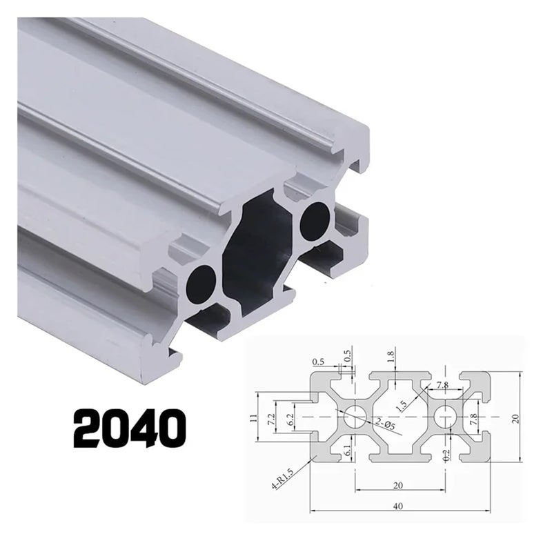2040 T Groove EU Standard Aluminum Profile Extrusion Guide Aluminum Profile for DIY3D Printer Worktable Joyful(100mm) - Image 3