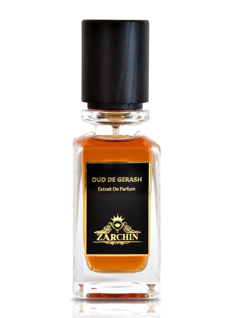 ZARCHIN Oud De Gerash Extrait De Parfum 75ml – Unisex Intense Oud Fragrance – Amber, Leather & Rose Notes - Image 1