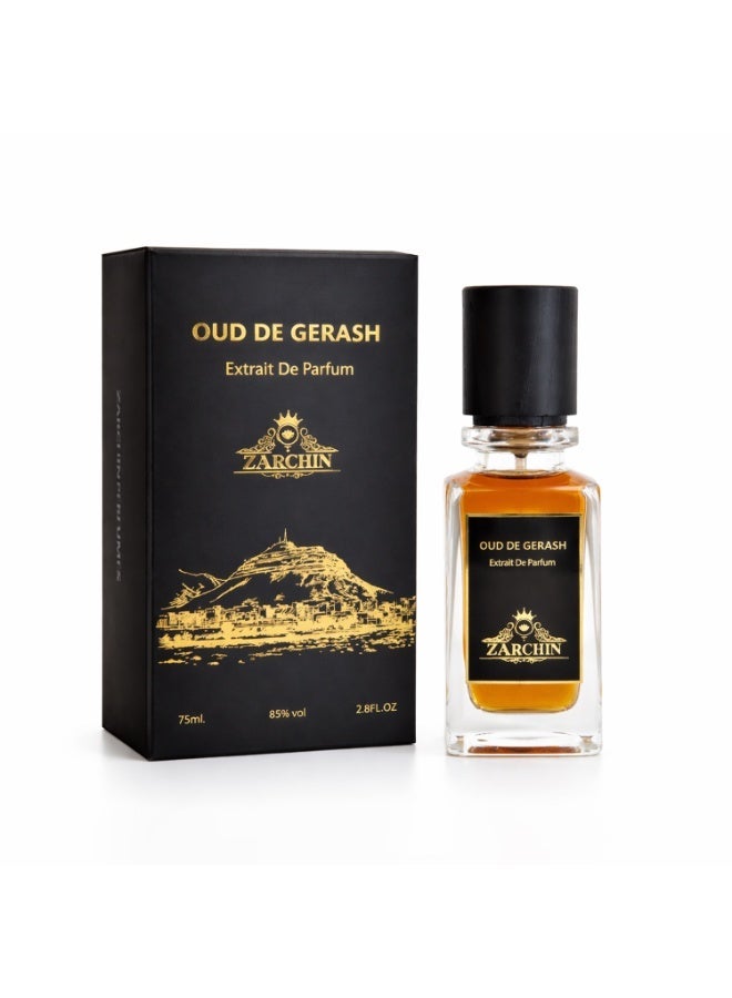 ZARCHIN Oud De Gerash Extrait De Parfum 75ml – Unisex Intense Oud Fragrance – Amber, Leather & Rose Notes - Image 2