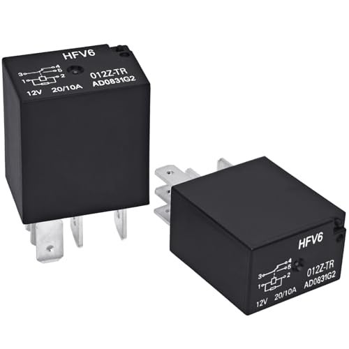 Casalytics HFV6-012Z-TR Power Relay 12VDC 20A 5-Pin (Pack of 2) - Replace for ACM13221, G8HN-1A2T, NVFMCZ25 - Image 1