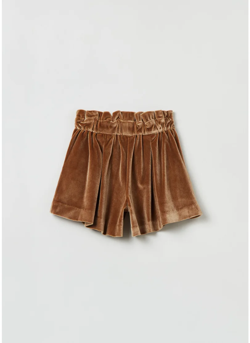 Ovs OVS Paper Bag Chenille Shorts