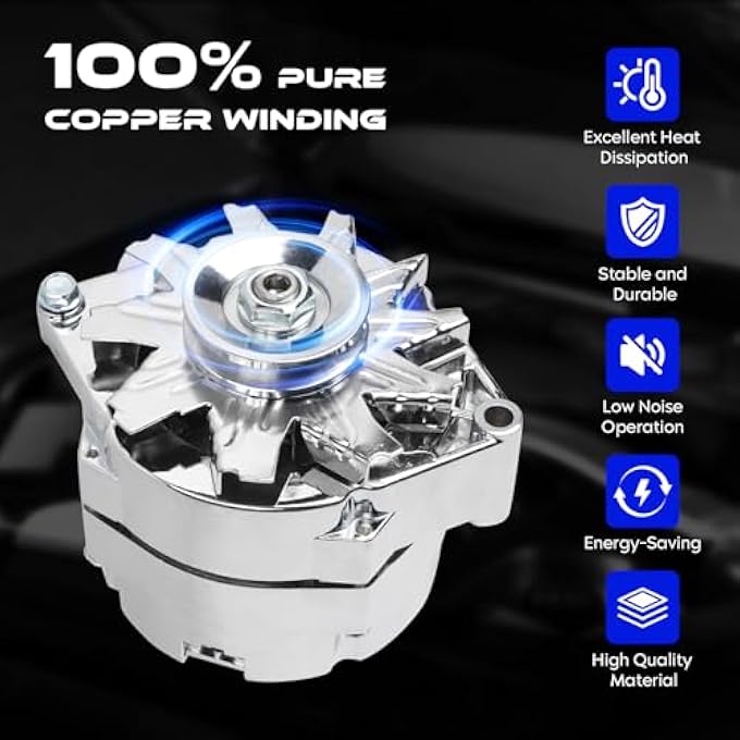 SEHNSUCHT Alternator Replacement New for Century 1975, 77-82, for Regal 75-76, 78-79, for Chevy C10 1975-1986, for C20 Suburban 1967-1986, for Camaro 1967-1985, for Citation II 1984-1985, for Impala 1959-1985 - Image 5