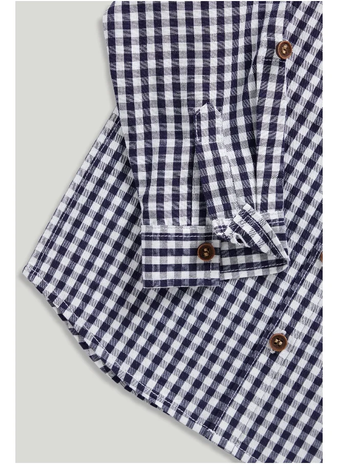 mothercare Gingham Grandad Shirt