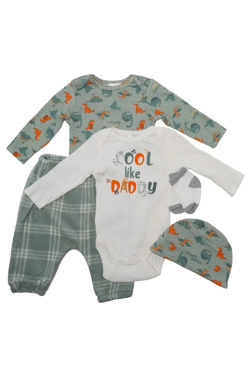 بمبىمىشى Bambimici Dinosaur Print Long Sleeve Set