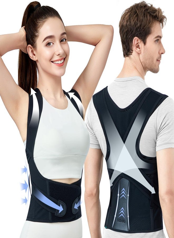 babaka Back Brace Posture Corrector for Women and Men, Adjustable Shoulder Brace for Upper and Lower Back Pain Relief - Improve Posture Correct Hunchback Slouching Kyphosis (Medium, Waist: 29.5"-35.4"'') - Image 1