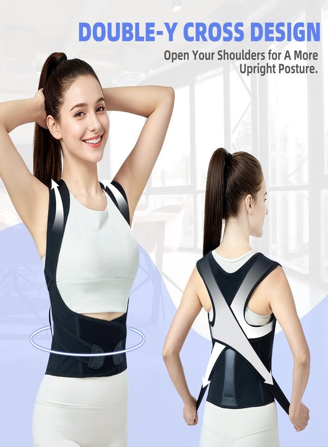 babaka Back Brace Posture Corrector for Women and Men, Adjustable Shoulder Brace for Upper and Lower Back Pain Relief - Improve Posture Correct Hunchback Slouching Kyphosis (Medium, Waist: 29.5"-35.4"'') - Image 4