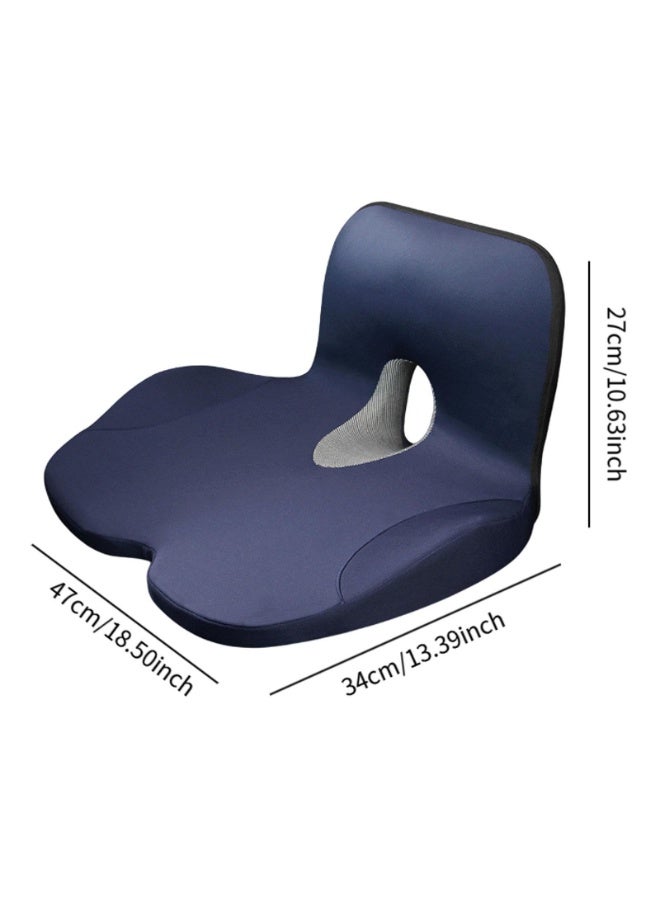 Bukela Memory Foam Seat Cushion, Ergonomic Office Chair Cushion for Tailbone Pain Relief - Multiuse Pillow for Car, Travel, Home - Comfort Support for Mum, Dad (Blue) - Image 2